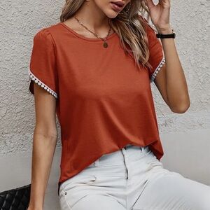 Women's xl Casual Rust Top (0216)